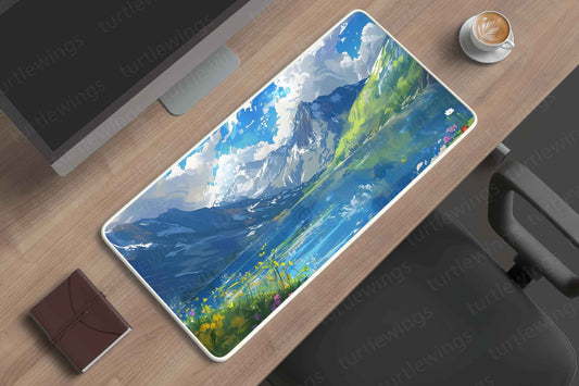 Lake And Mountains Large Deskmat - Premium XL & XXL Gaming Mouse Pad - TURTLEWINGS
