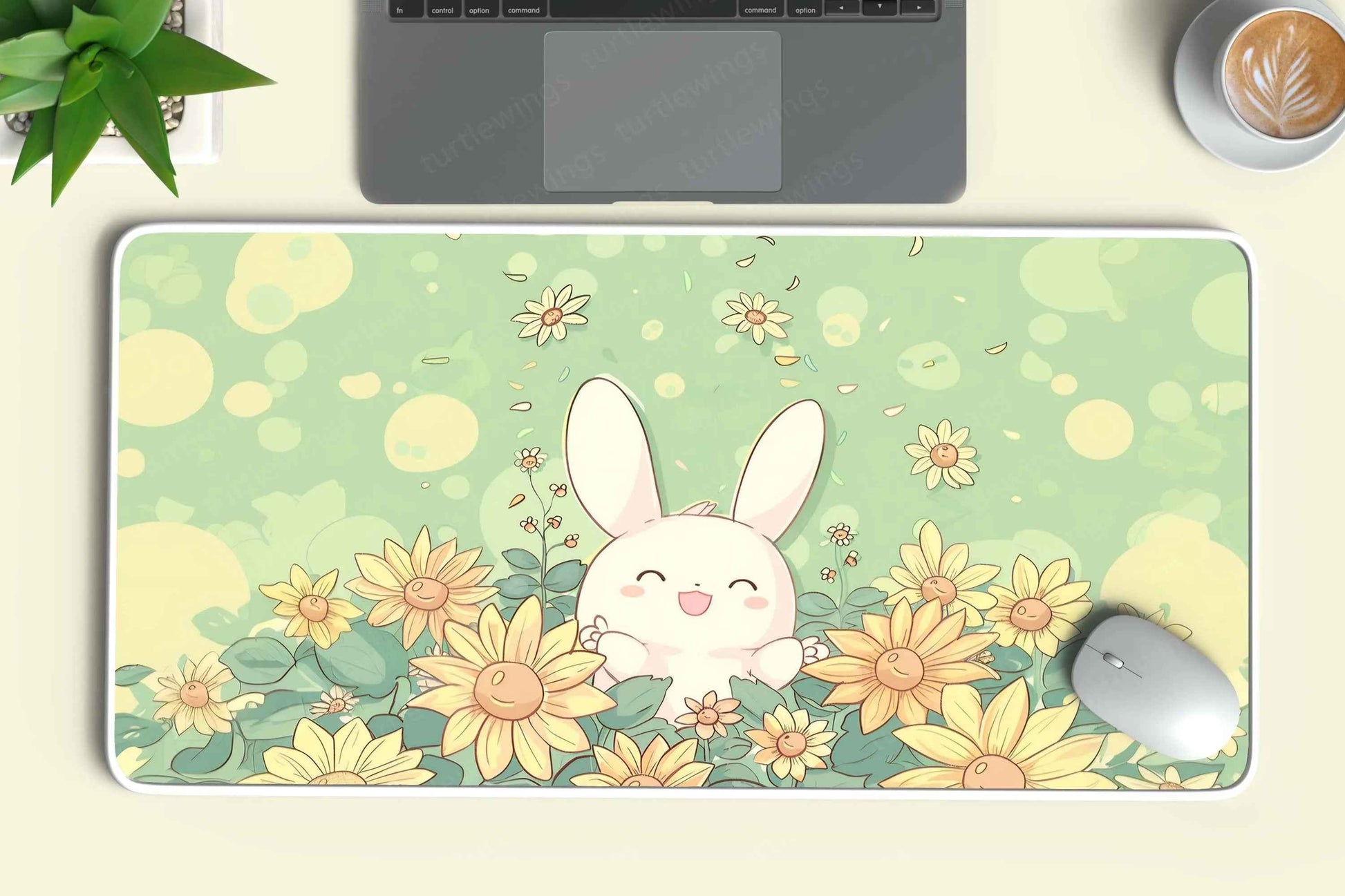 Sunflower Large Deskmat - Premium XL & XXL Gaming Mouse Pad - TURTLEWINGS