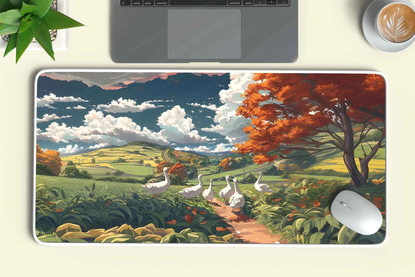 Geese Large Deskmat - Premium XL & XXL Gaming Mouse Pad - TURTLEWINGS