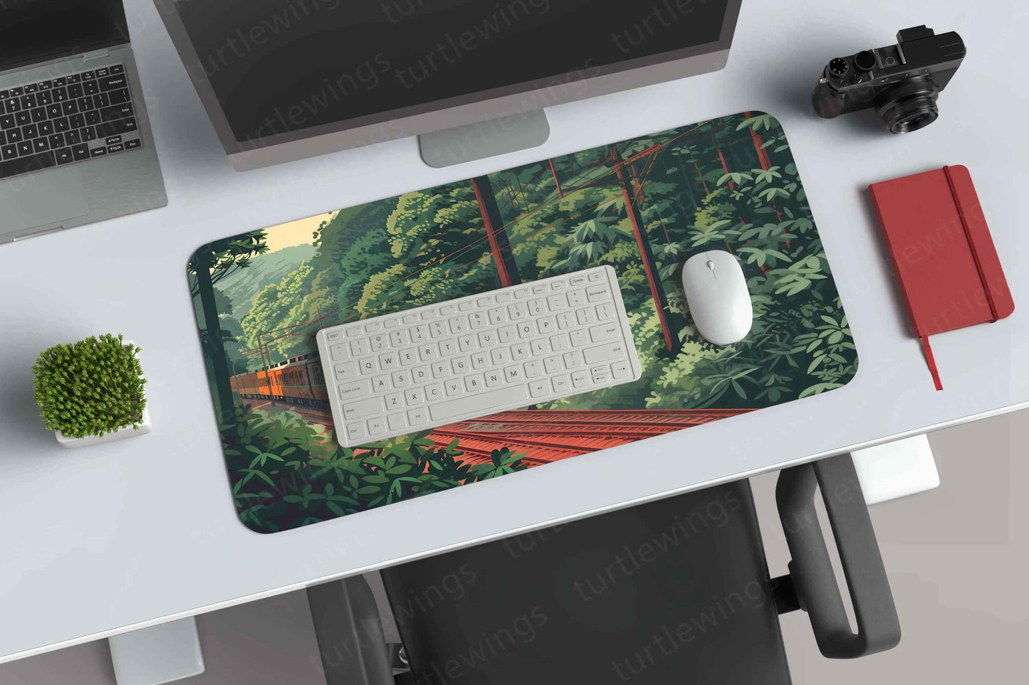 train Large Deskmat - Premium XL & XXL Gaming Mouse Pad - TURTLEWINGS