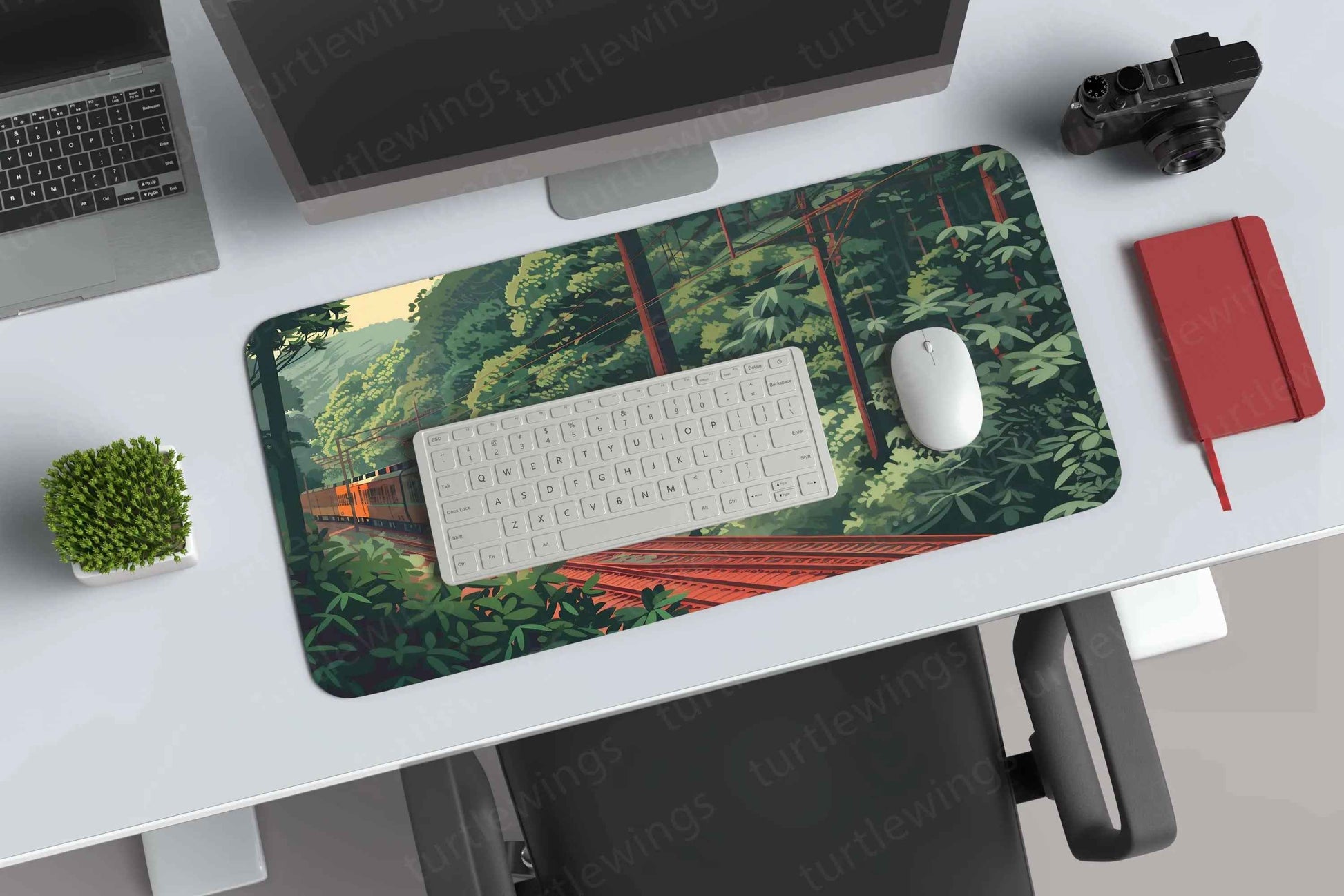 train Large Deskmat - Premium XL & XXL Gaming Mouse Pad - TURTLEWINGS