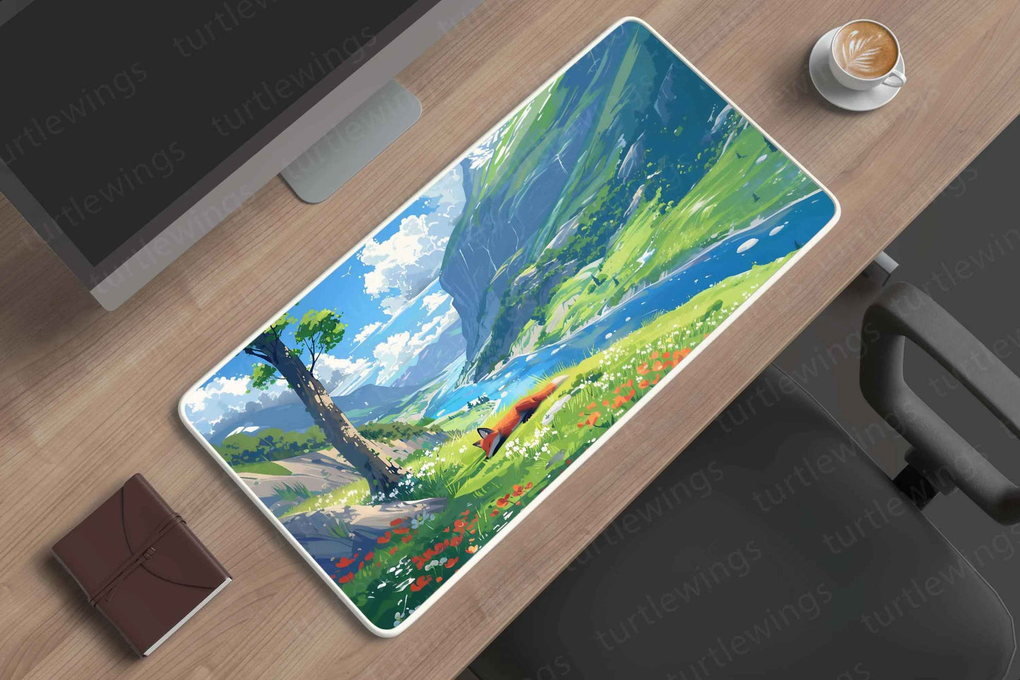 Sleepy Large Deskmat - Premium XL & XXL Gaming Mouse Pad - TURTLEWINGS