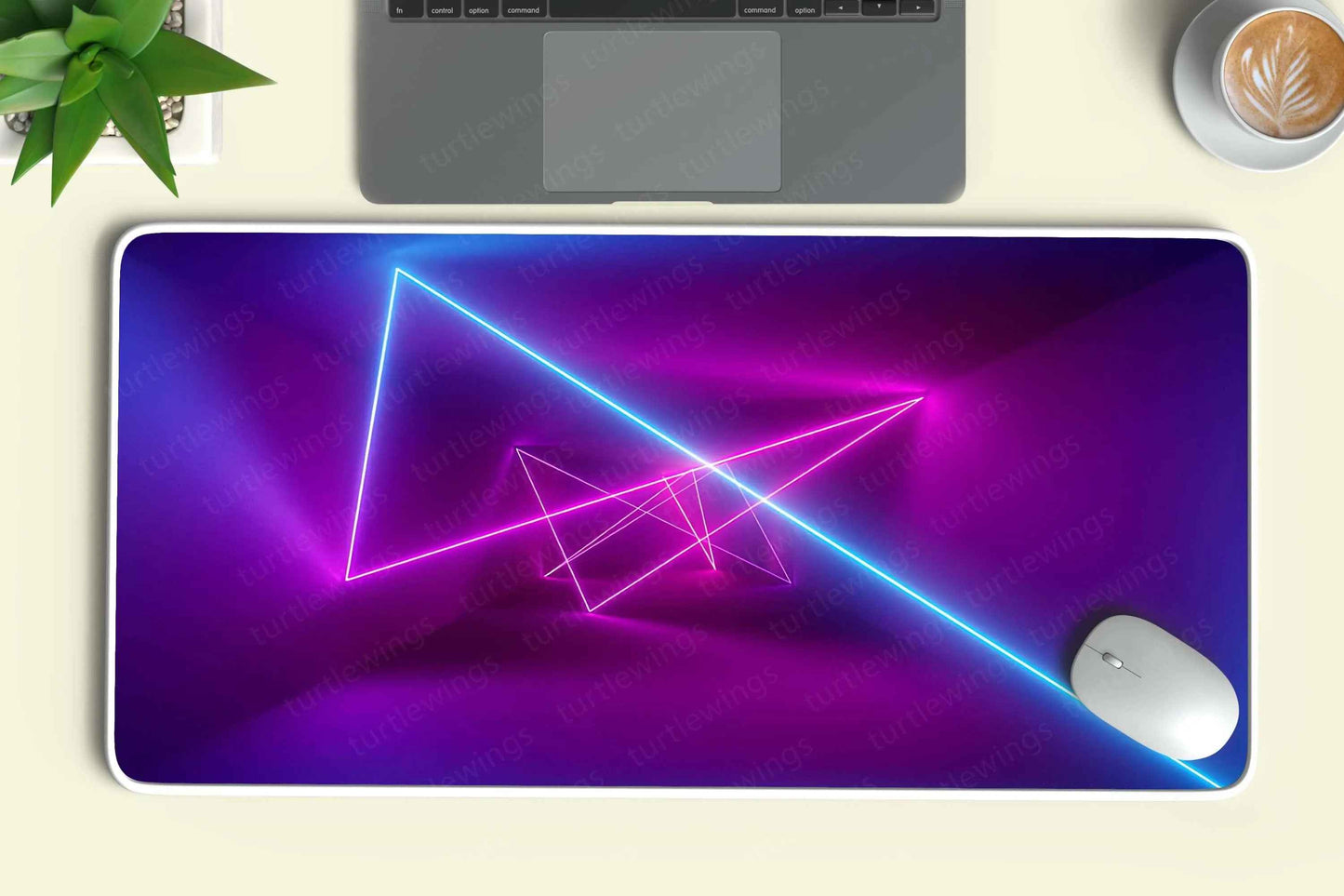 abstract-neon-lights Deskmat - TURTLEWINGS