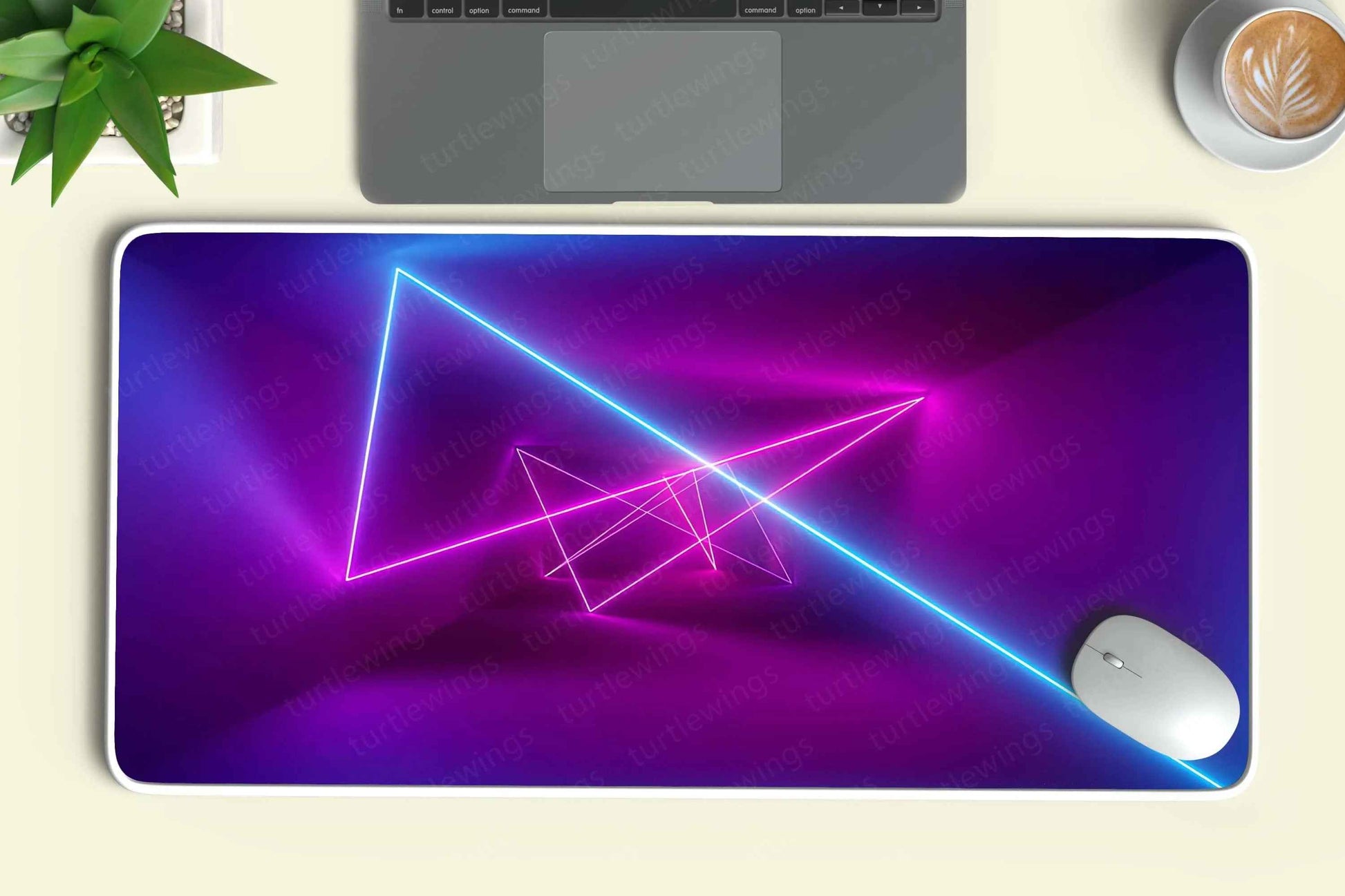 abstract-neon-lights Deskmat - TURTLEWINGS