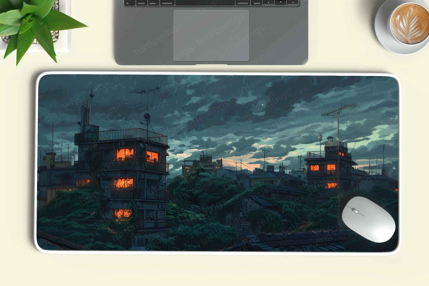 Cloudy Large Deskmat - Premium XL & XXL Gaming Mouse Pad - TURTLEWINGS
