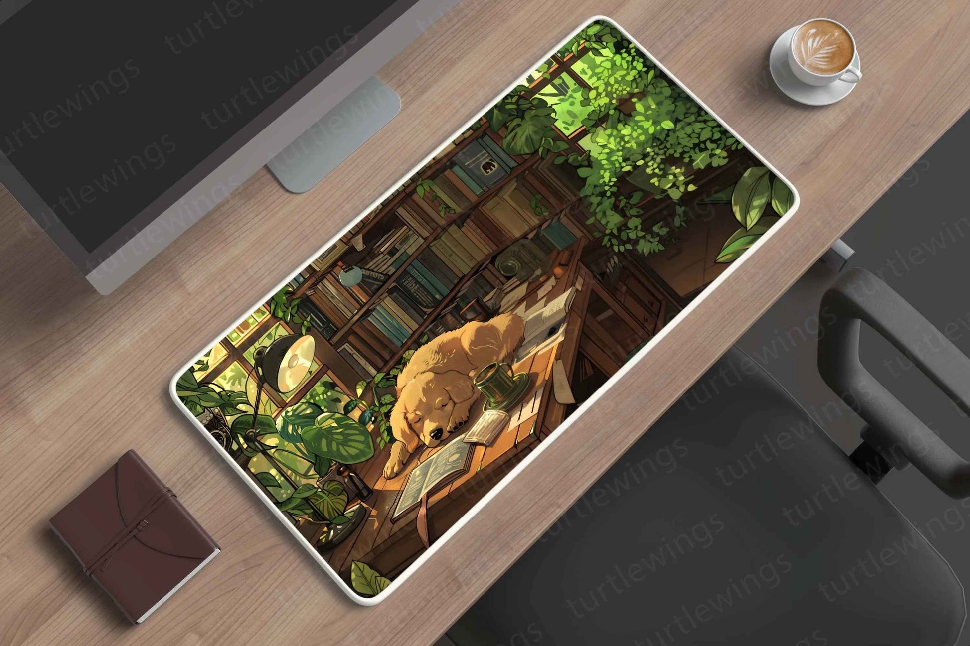 Sleepy Large Deskmat - Premium XL & XXL Gaming Mouse Pad - TURTLEWINGS