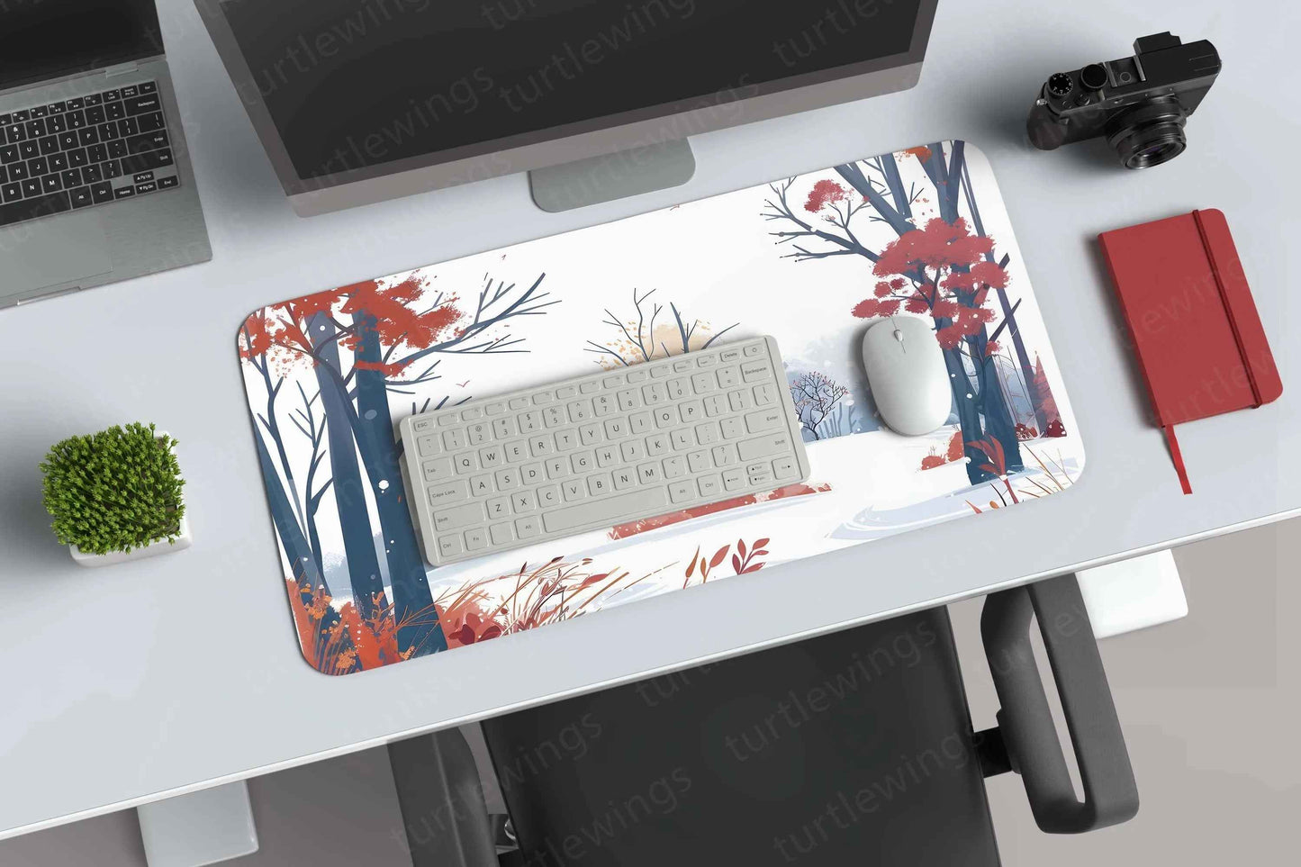 SnowyHill Large Deskmat - Premium XL & XXL Gaming Mouse Pad - TURTLEWINGS