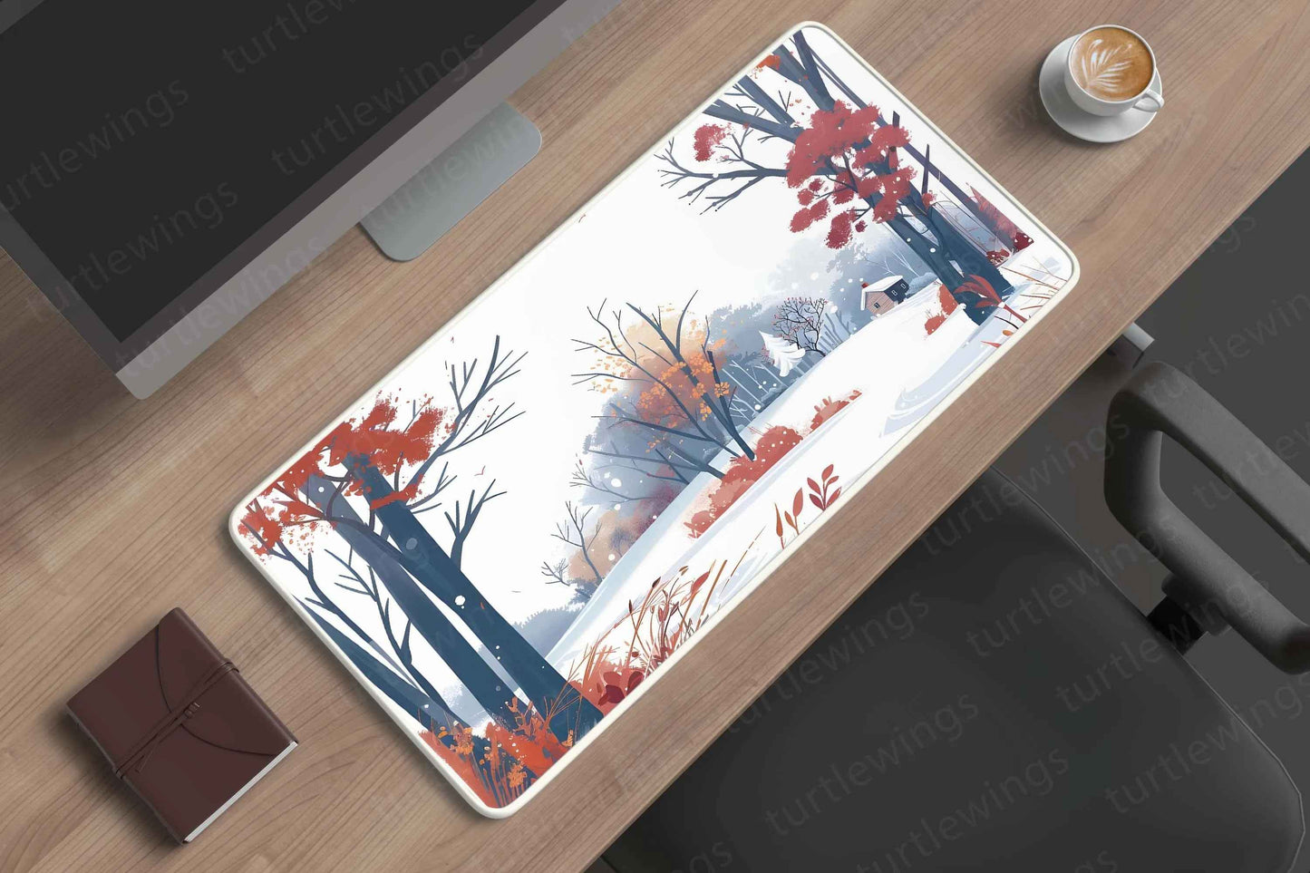 SnowyHill Large Deskmat - Premium XL & XXL Gaming Mouse Pad - TURTLEWINGS