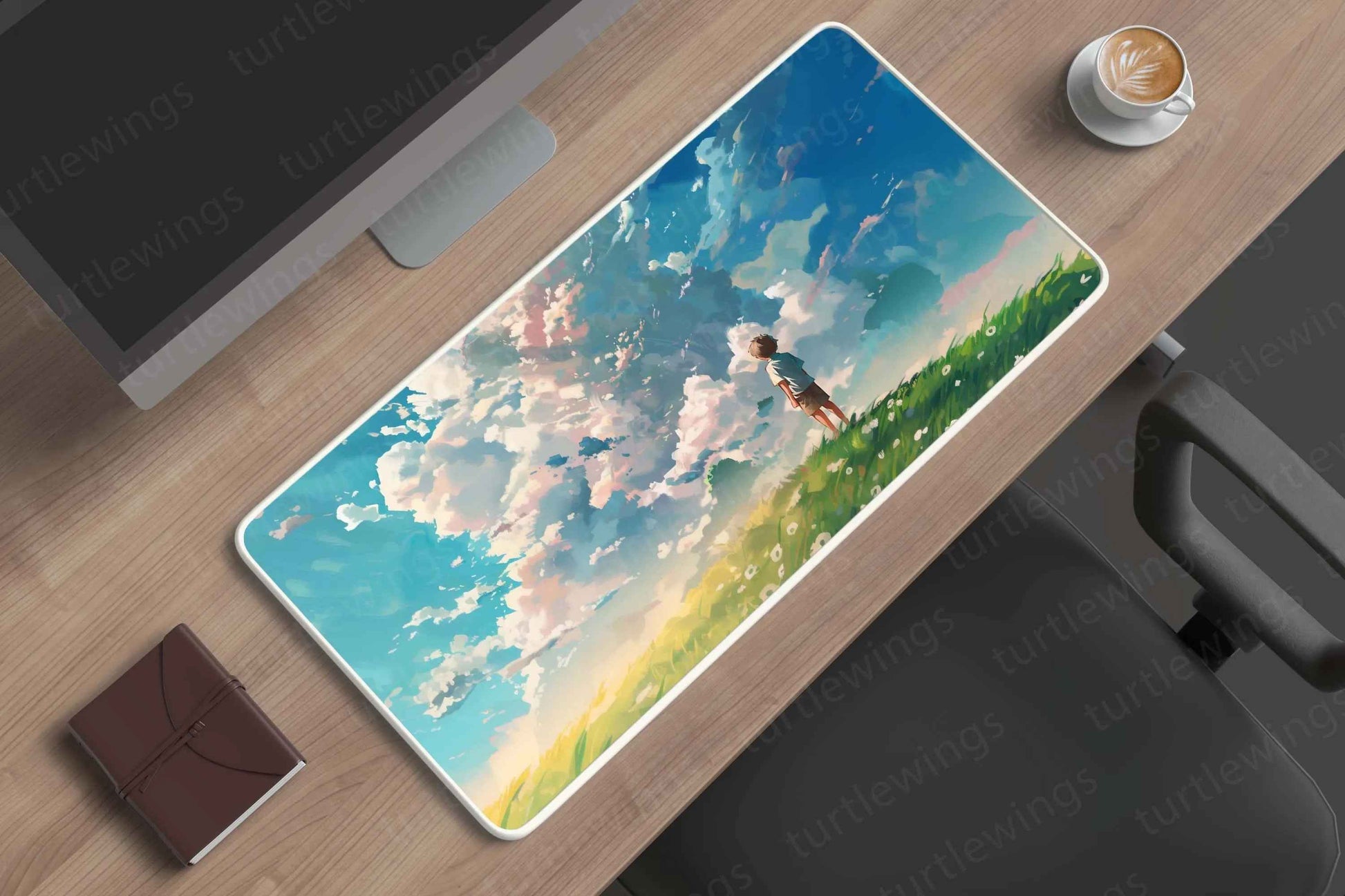 Distant Large Deskmat - Premium XL & XXL Gaming Mouse Pad - TURTLEWINGS