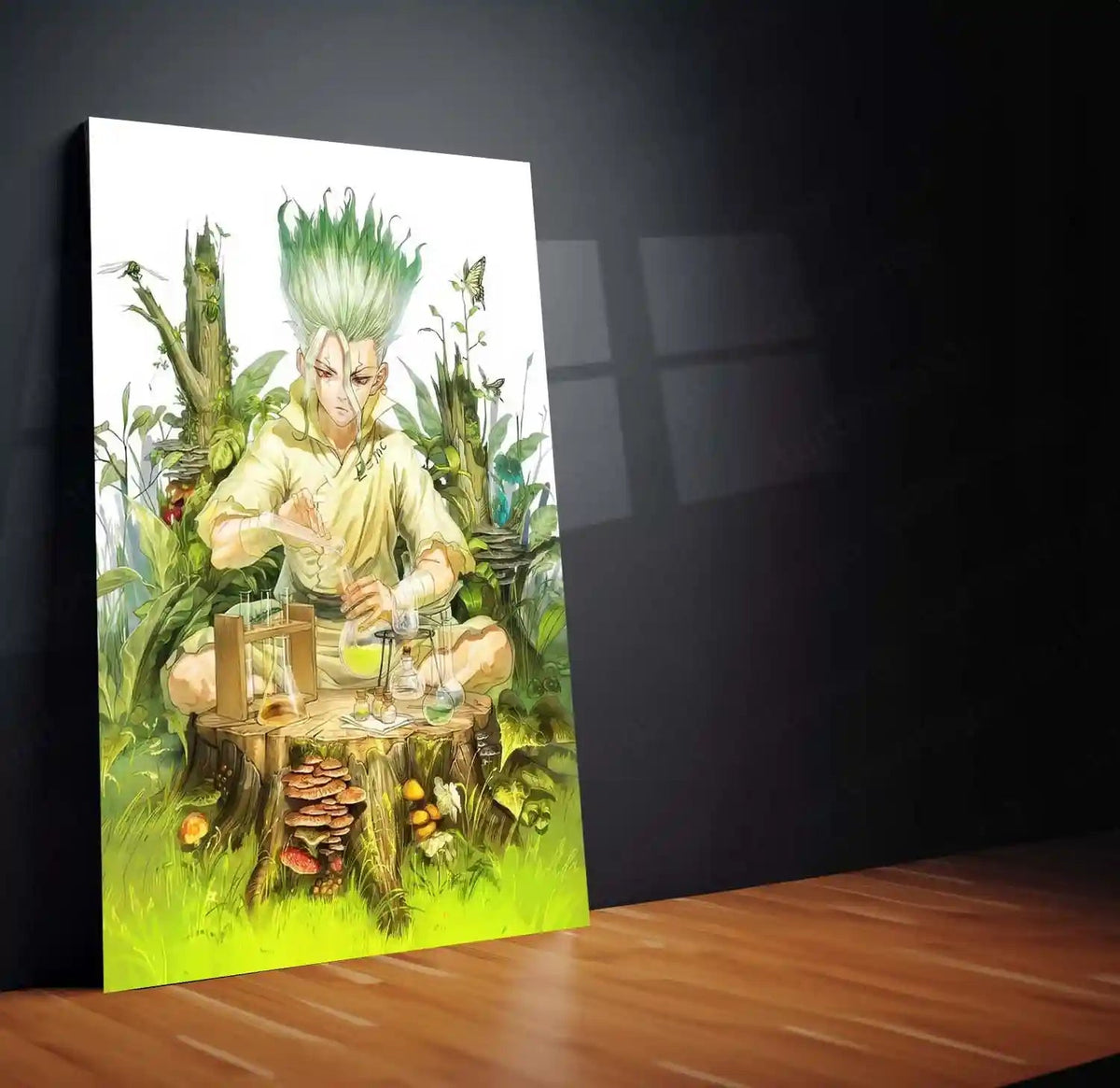 Anime Metal Poster | Dr. Stone – Rebuild the World | Science Mindset Metal Frame Ingenuity • Knowledge • Human Progress Wall Art - TURTLEWINGS