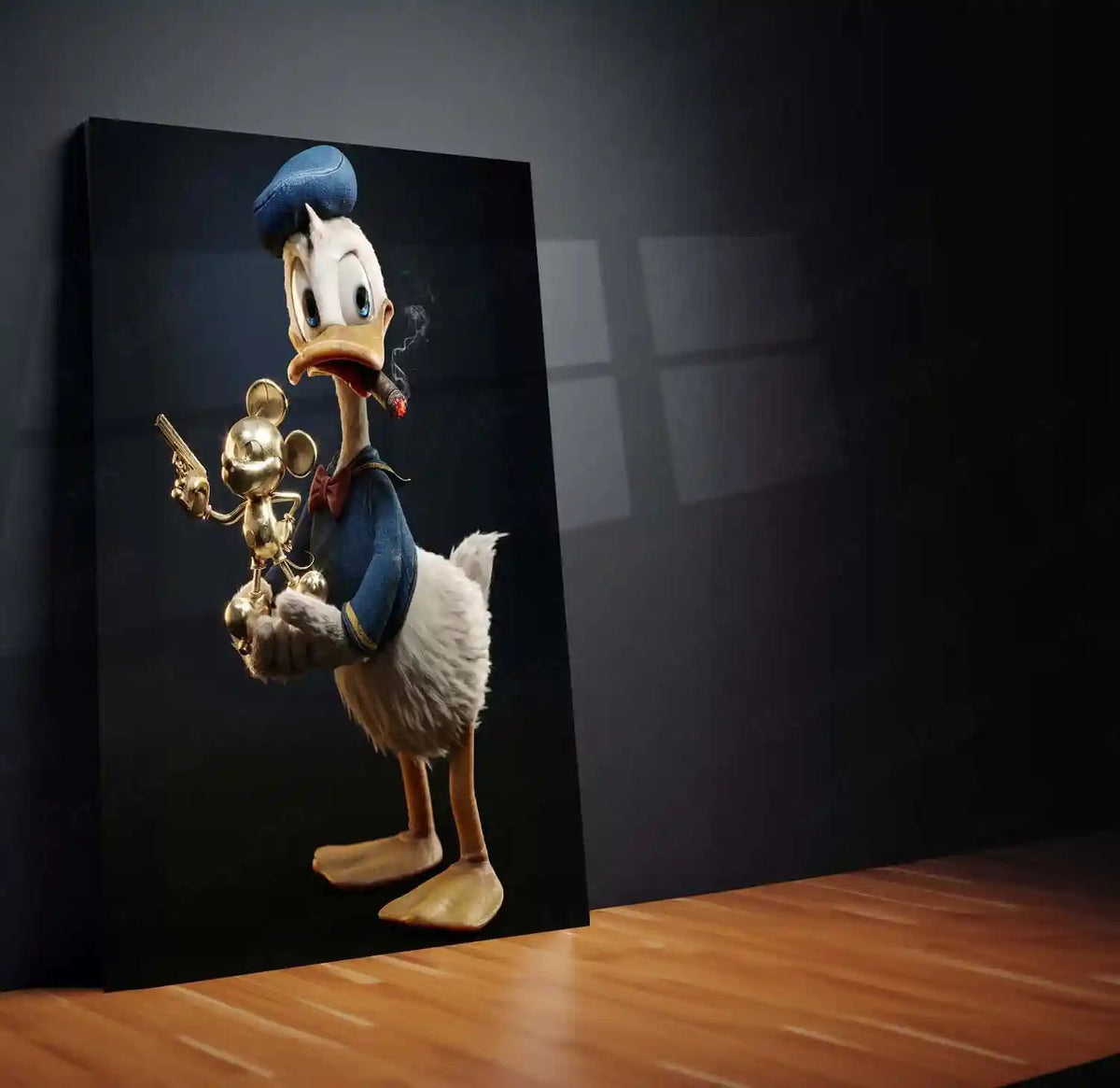 Golden Icons – Tom & Jerry × Donald Duck × Bugs Bunny Metal Poster Set of 3 | Classic Cartoon Legends | Luxury Pop Art Frames - TURTLEWINGS