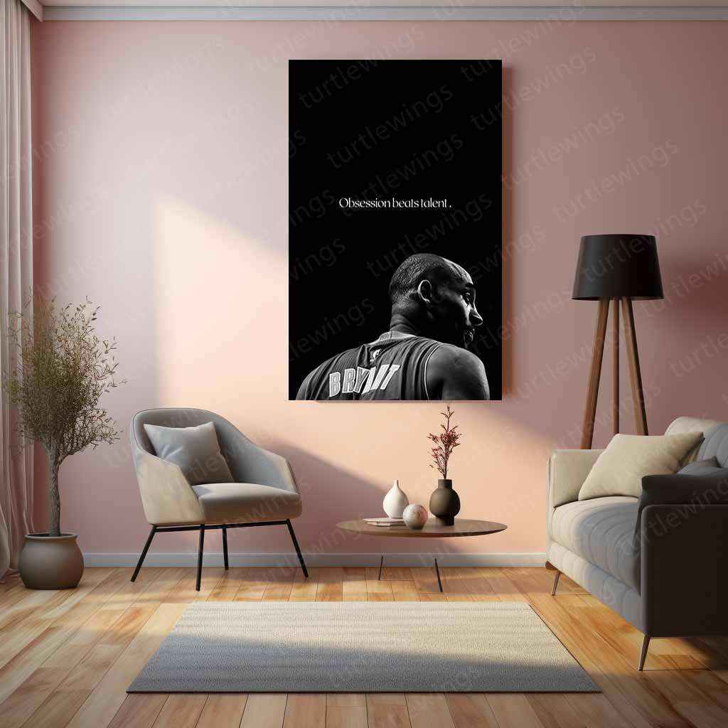 Kobe Bryant Metal Poster | Mamba Mentality Wall Art | Basketball Legend Tribute - TURTLEWINGS