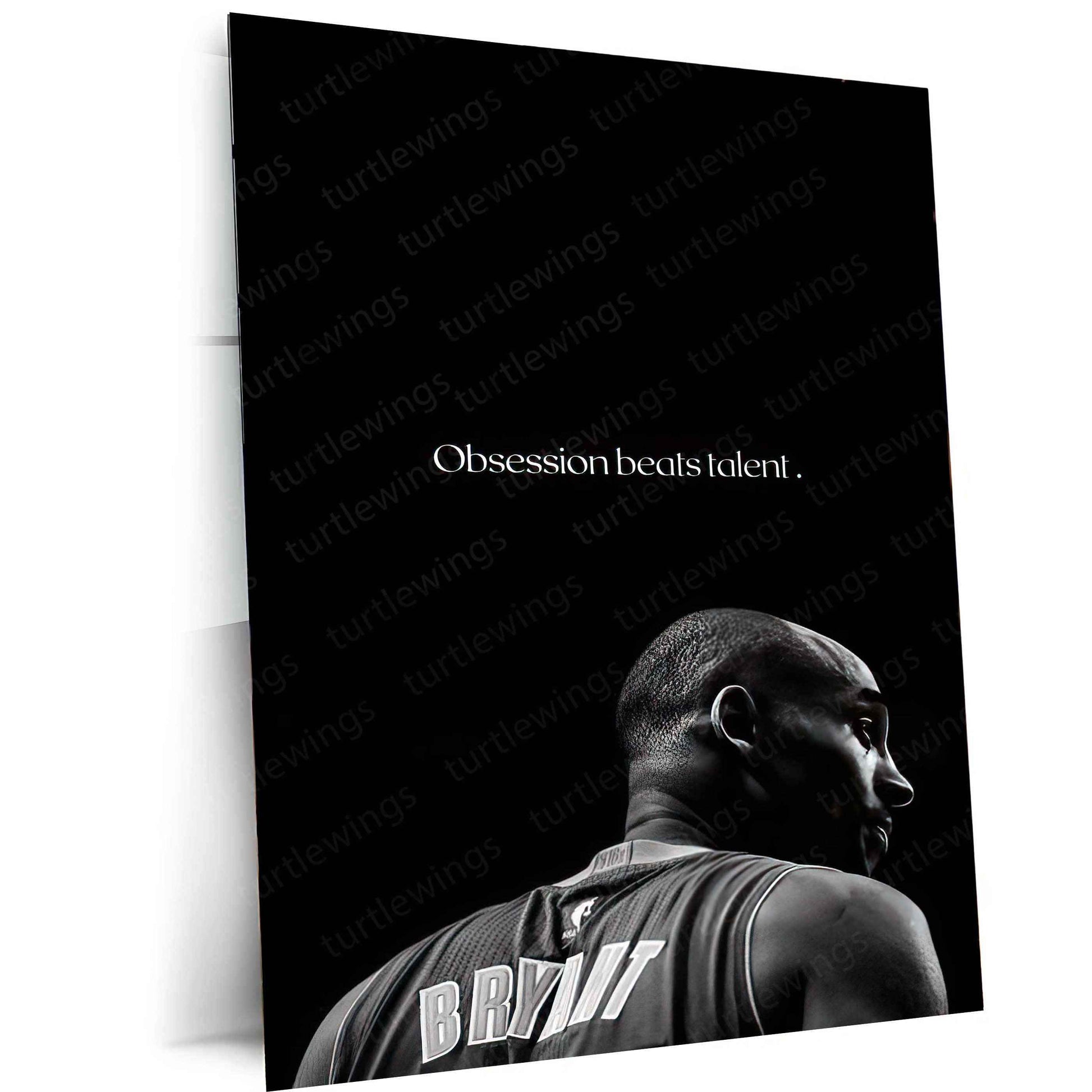 Kobe Bryant Metal Poster | Mamba Mentality Wall Art | Basketball Legend Tribute - TURTLEWINGS