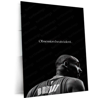 Kobe Bryant Metal Poster | Mamba Mentality Wall Art | Basketball Legend Tribute - TURTLEWINGS