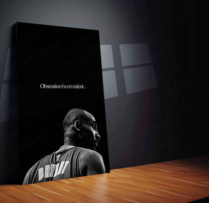 Kobe Bryant Metal Poster | Mamba Mentality Wall Art | Basketball Legend Tribute - TURTLEWINGS