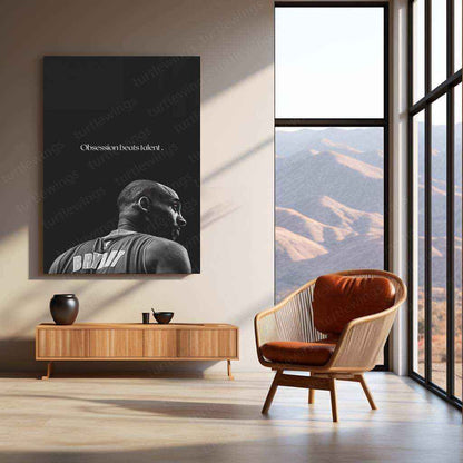 Kobe Bryant Metal Poster | Mamba Mentality Wall Art | Basketball Legend Tribute - TURTLEWINGS