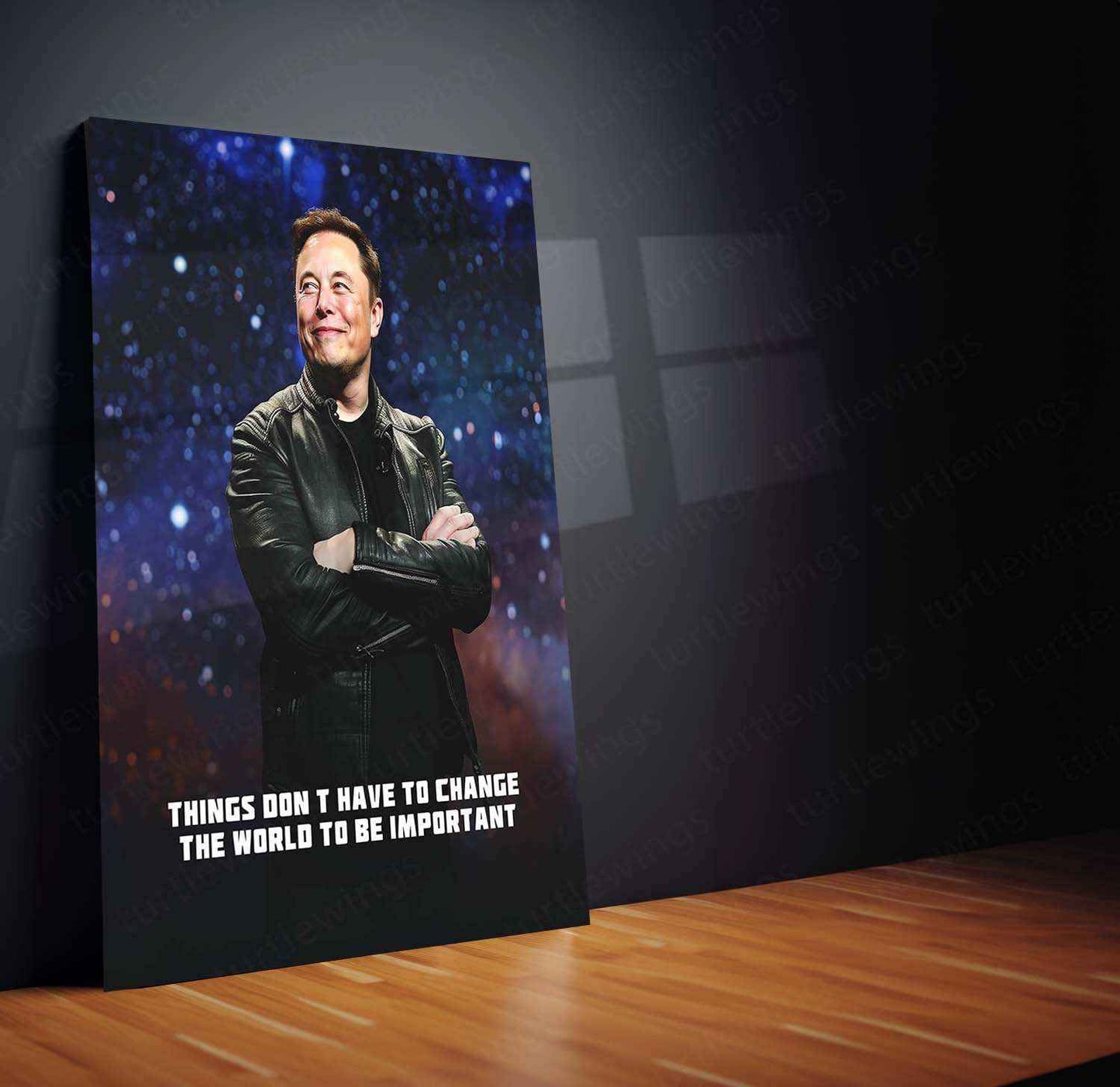 Elon Musk Metal Poster | Visionary Entrepreneur Wall Art | Innovator & Tech Leader Decor - TURTLEWINGS