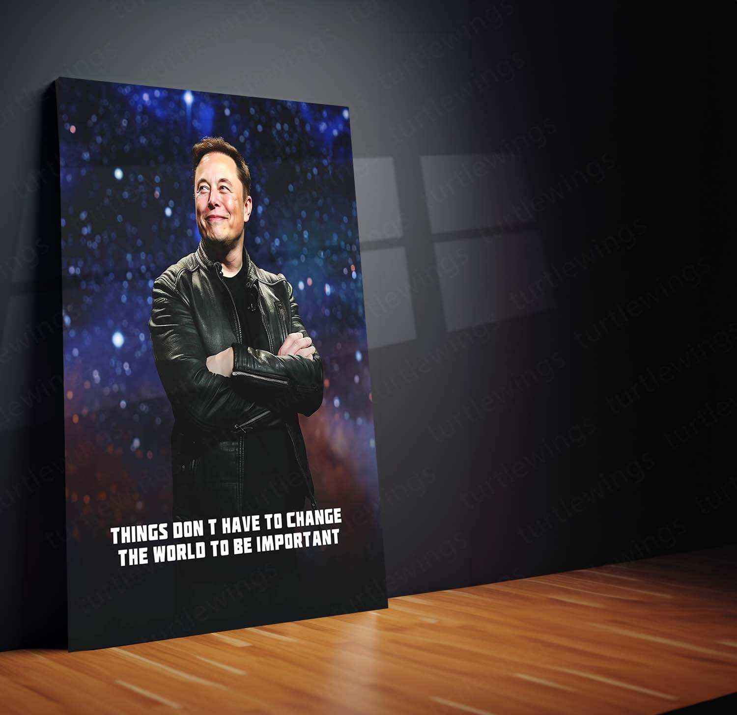 Elon Musk Metal Poster | Visionary Entrepreneur Wall Art | Innovator & Tech Leader Decor - TURTLEWINGS