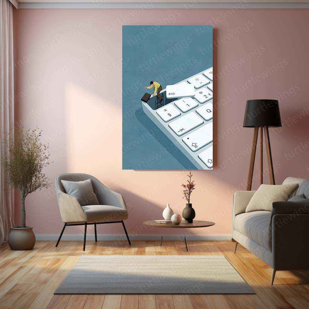 Escape Quote Metal Poster – Motivational & Inspirational Wall Art - TURTLEWINGS