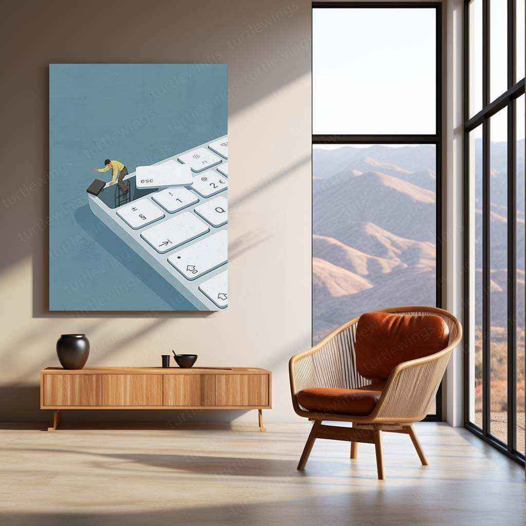 Escape Quote Metal Poster – Motivational & Inspirational Wall Art - TURTLEWINGS