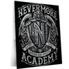 Movies & Series Metal Poster | Nevermore Academy – Gothic Crest of Shadows | Wednesday-Inspired Metal Frame Poster
