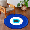 Evil Eye Protection Circular Floor Mat (3 mm Thick) | Nazar Safety Round Flat Rug for Living Room, Entryway, Bedroom & Spiritual Home Decor 02