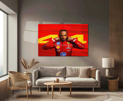 F1 25 – Lewis Hamilton Metal Frame | Formula 1 Legend Wall Art | Racing-Inspired Poster for Fans & Gamers - TURTLEWINGS