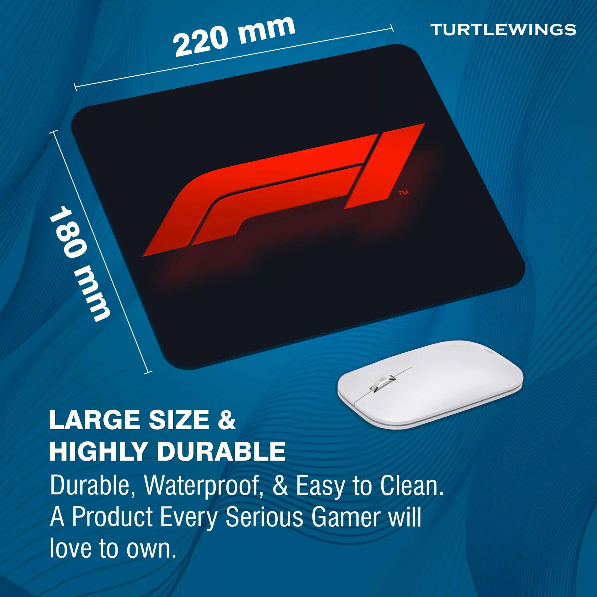 f1 logo Small Mousepad - TURTLEWINGS