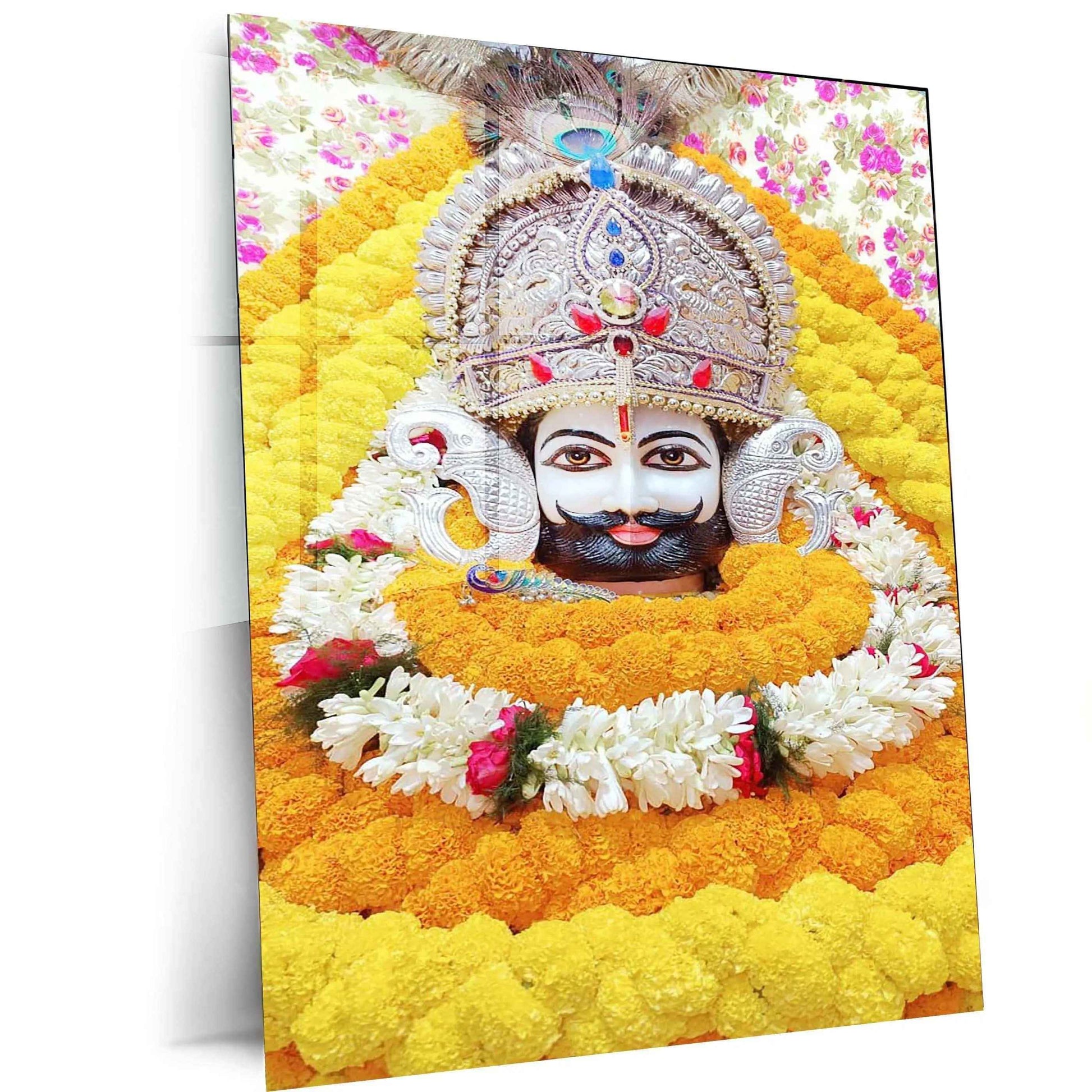 Khatu Shyam Maharaj Rajasthan Spiritual Metal Poster - Divine Grace and Devotion 4 - TURTLEWINGS