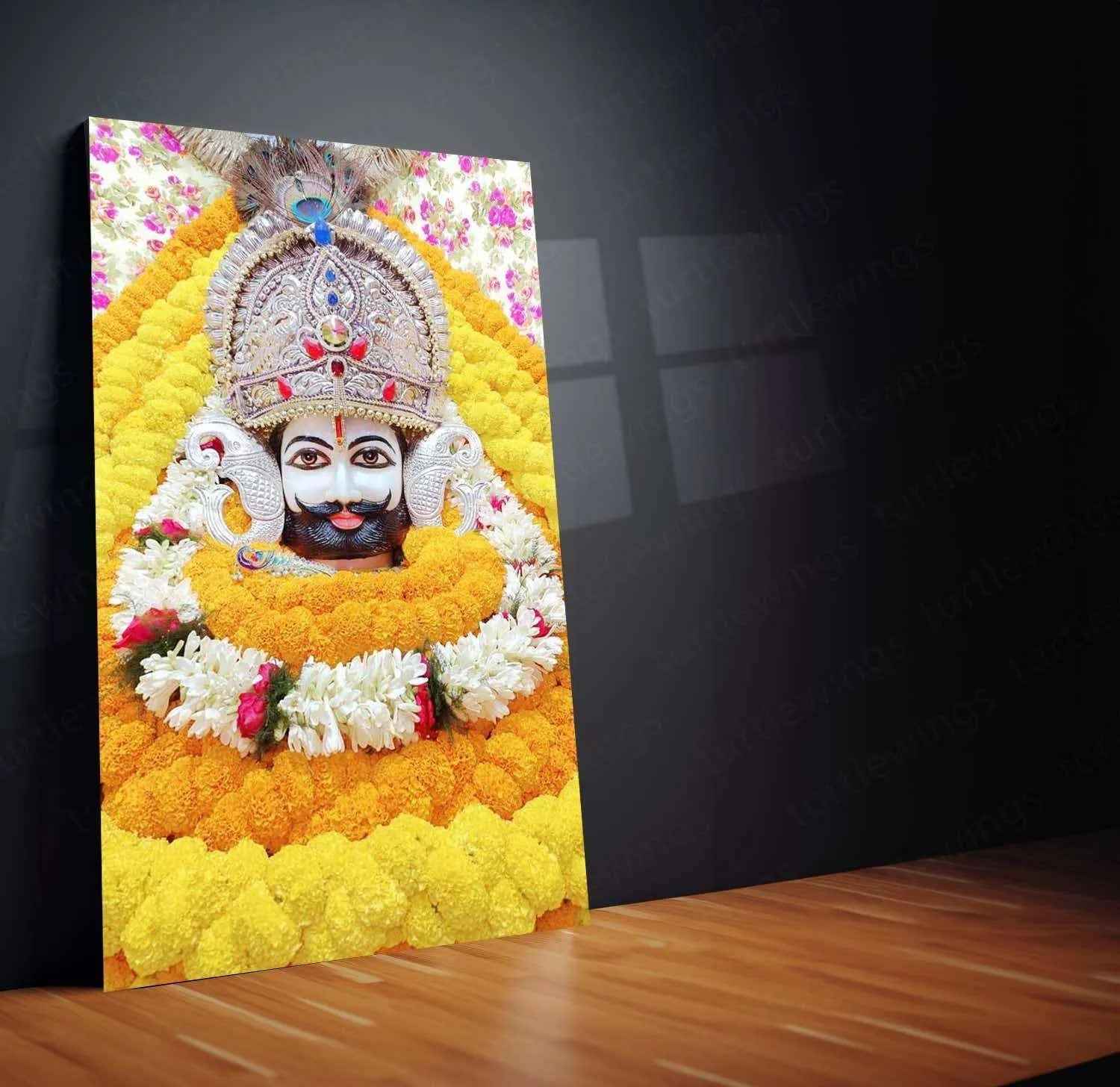 Khatu Shyam Maharaj Rajasthan Spiritual Metal Poster - Divine Grace and Devotion 4 - TURTLEWINGS