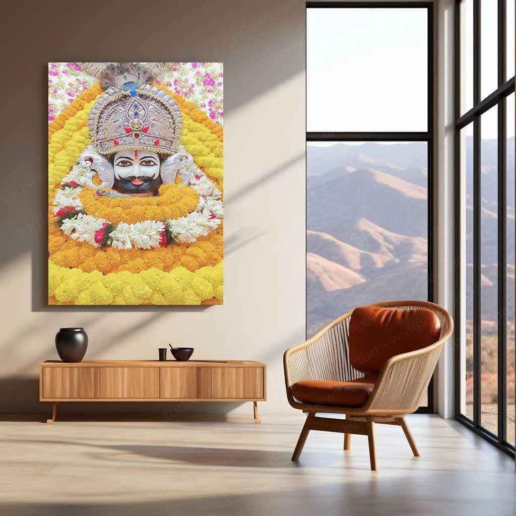 Khatu Shyam Maharaj Rajasthan Spiritual Metal Poster - Divine Grace and Devotion 4 - TURTLEWINGS