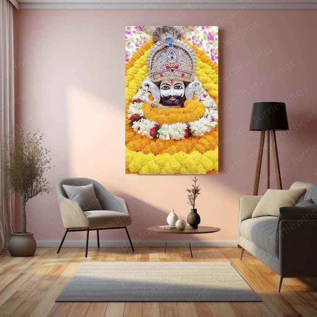 Khatu Shyam Maharaj Rajasthan Spiritual Metal Poster - Divine Grace and Devotion 4 - TURTLEWINGS