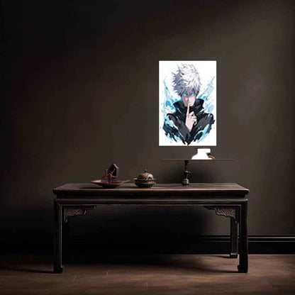 Satoru Gojo Metal Poster | Jujutsu Kaisen Anime Wall Art | Limitless Sorcerer - TURTLEWINGS