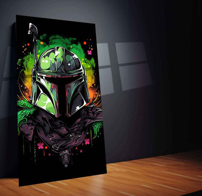 Star Wars Boba Fett Metal Poster | The Legendary Bounty Hunter | Mandalorian Armor - TURTLEWINGS