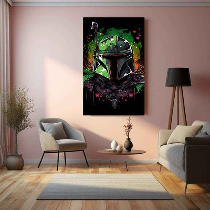 Star Wars Boba Fett Metal Poster | The Legendary Bounty Hunter | Mandalorian Armor - TURTLEWINGS