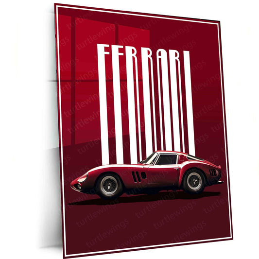 Ferrari F40 Metal Poster | Legendary Supercar Wall Art | Classic Automotive Design - TURTLEWINGS