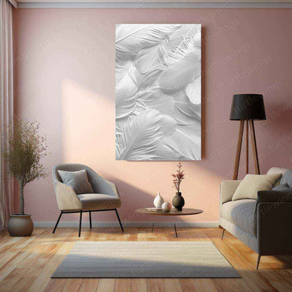 Feathers Abstract Metal Poster – Artistic Abstract Bird Feathers Art | Modern Wall Decor 2 - TURTLEWINGS