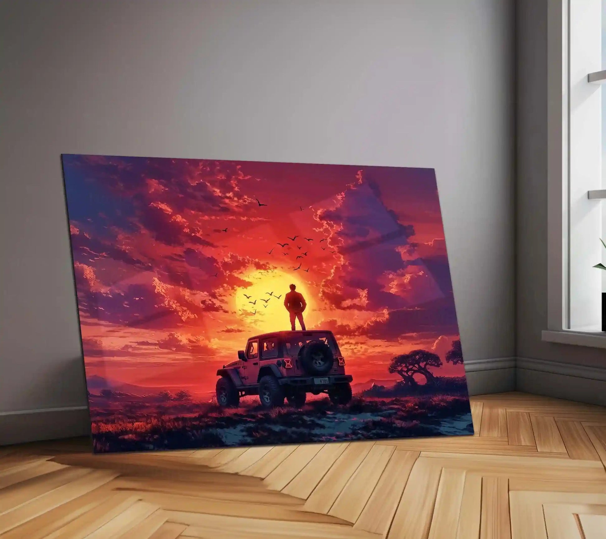 Freedom on Four Wheels | Adventure Lifestyle Automotive Metal Frame Motivational Road-Trip Wall Art - TURTLEWINGS