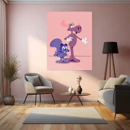 Abstract Metal Poster | Funky Art Metal Poster – Vibrant & Bold Wall Decor 01 - TURTLEWINGS