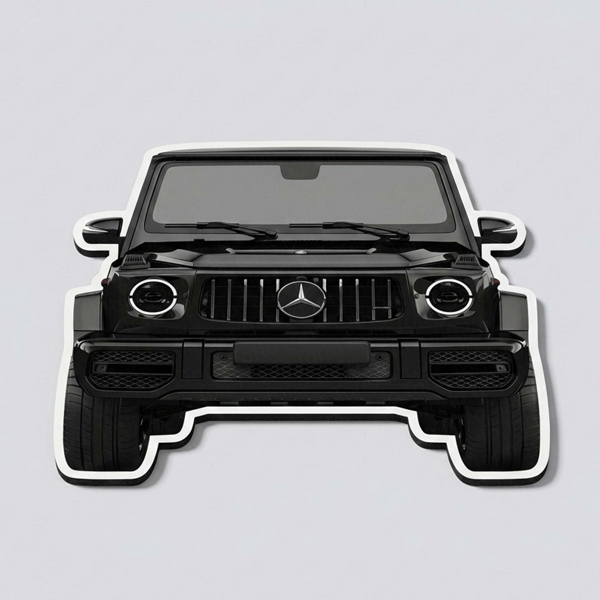 Mercedes G-Wagon Front View Floor Mat | Anti-Slip 3mm Absorbent Luxury SUV Design Flat Rug | Easy Clean Waterproof Floor Mat for Home, Office & Garage