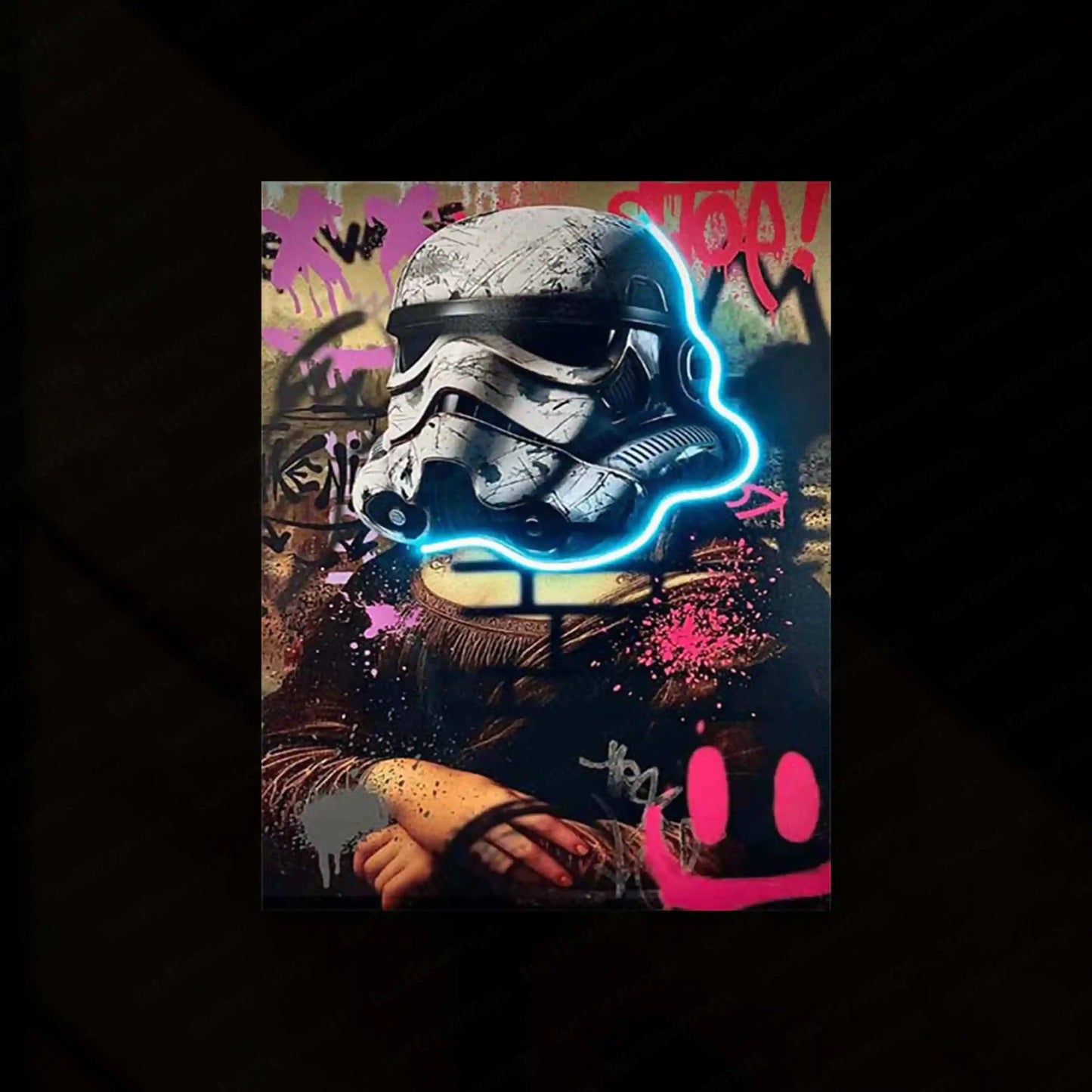 Gioconda Urban Neon LED Metal Frame â Mona Lisa in the Modern World - TURTLEWINGS