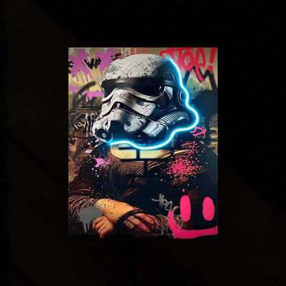 Gioconda Urban Neon LED Metal Frame â Mona Lisa in the Modern World - TURTLEWINGS