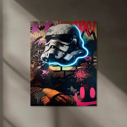 Gioconda Urban Neon LED Metal Frame â Mona Lisa in the Modern World - TURTLEWINGS