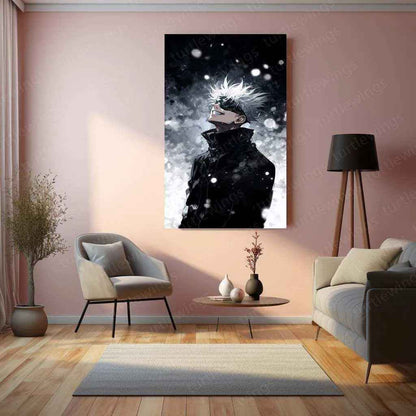 Gojo Satoru Metal Poster – Iconic Jujutsu Kaisen Character Art | Powerful Anime Wall Decor - TURTLEWINGS