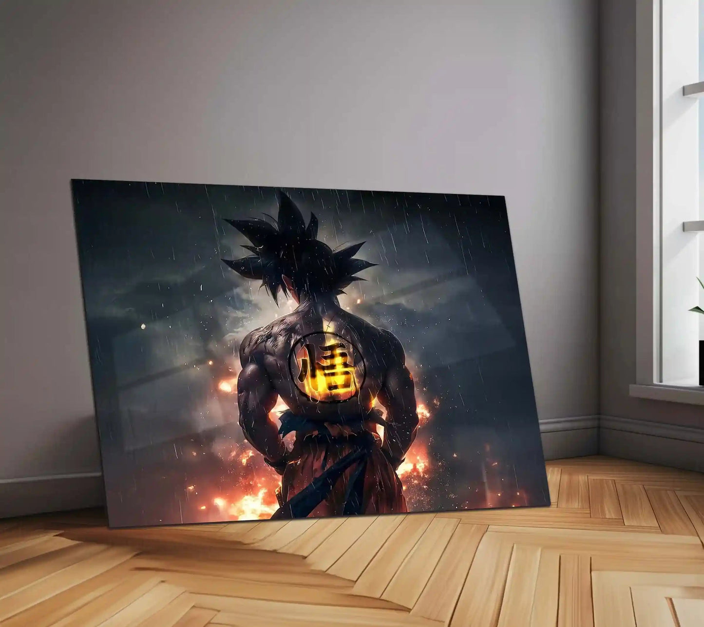 Anime Metal Poster | Goku – Face Your Destiny | Dragon Ball Anime Metal Frame | Legendary Saiyan Wall Art - TURTLEWINGS