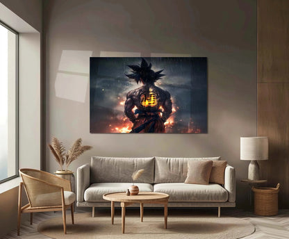 Anime Metal Poster | Goku – Face Your Destiny | Dragon Ball Anime Metal Frame | Legendary Saiyan Wall Art - TURTLEWINGS