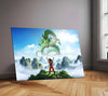 Anime Metal Poster | Goku Faces Shenron – Legendary Clash | Dragon Ball Anime Metal Frame | Epic Saiyan Destiny Wall Art