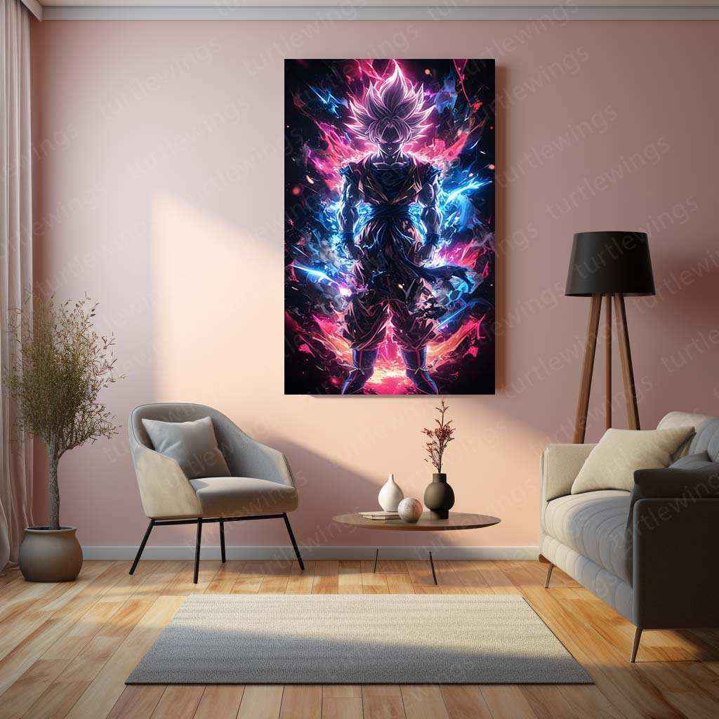 Goku Metal Poster – Iconic dbz Art | Powerful Super Saiyan Wall Decor 2 - TURTLEWINGS