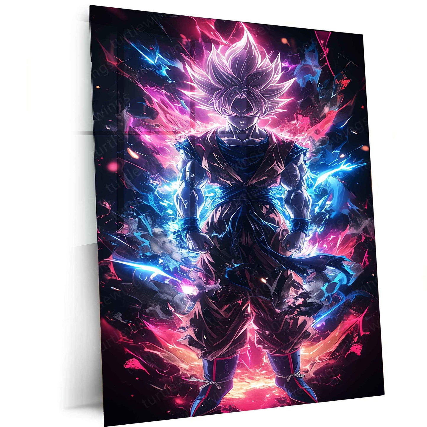 Goku Metal Poster – Iconic dbz Art | Powerful Super Saiyan Wall Decor 2 - TURTLEWINGS
