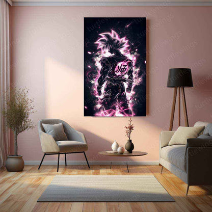 Goku Metal Poster – Iconic dbz Art | Powerful Super Saiyan Wall Decor 3 - TURTLEWINGS